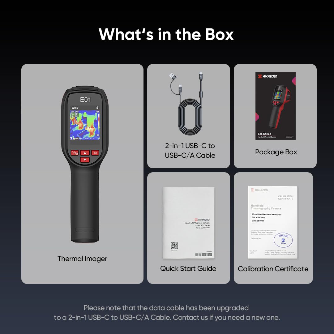 E01 kompakte Wärmebildkamera SuperIR 240x240 IR-Auflösung 20Hz Handheld mit Laserpointer -20°C bis 400°C