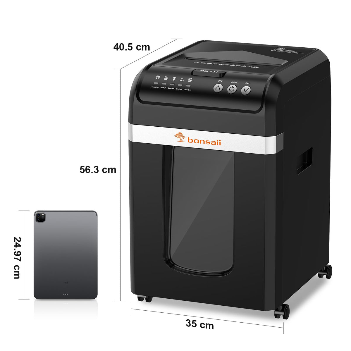 Aktenvernichter AutoFeed 200 Blatt P4 Mikroschnitt 60 Min 31L herausziehbarer Behälter leise 58 dB C283