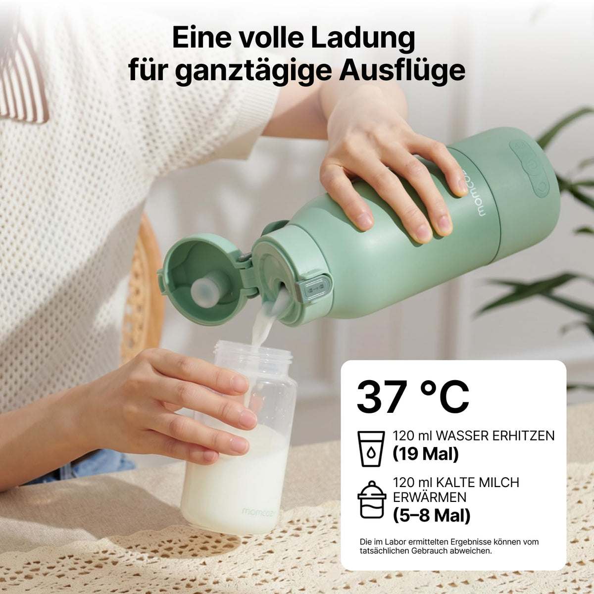 Babyflaschenwärmer & Muttermilchkühler, MW05 500ml tragbar, großer Akku, CM01 650ml 360° 24H Kühlung TÜV CE