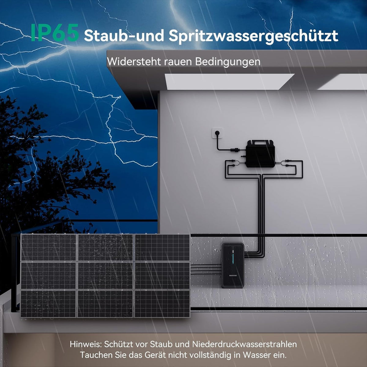 B2500 Balkonkraftwerkspeicher 2025 Upgrade 1600W Solar 2240Wh LiFePO4 6000 Zyklen erweiterbar 8960Wh IP65