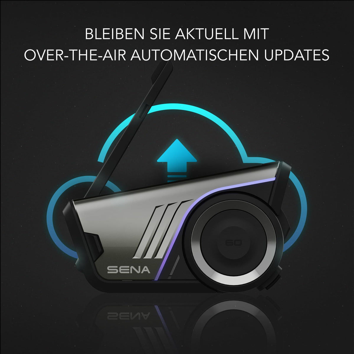 60S Helm Kommunikationssystem Mesh 3.0 Wave Bluetooth Intercom IPX7 24h Akku 2km Reichweite Sound 2. Gen