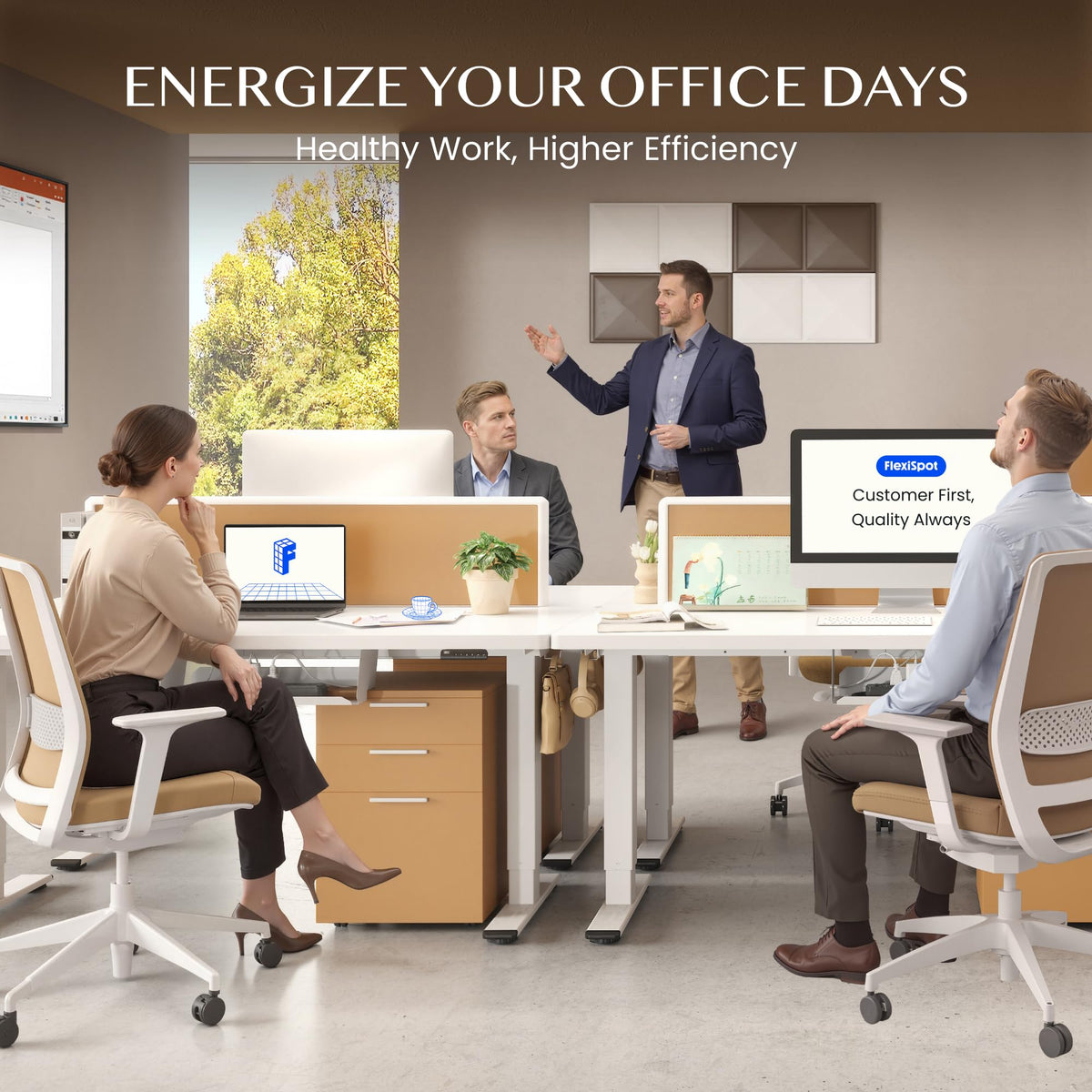 Höhenverstellbares Tischgestell E1 Pro Doppelmotor Kabelmanagement LED Höhenanzeige 4 Speicher Büro Homeoffice