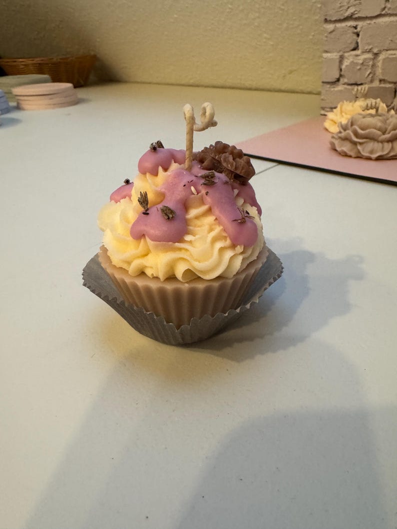 Cupcake Muffin Duftkerze aus hochwertigem Wachs Deko