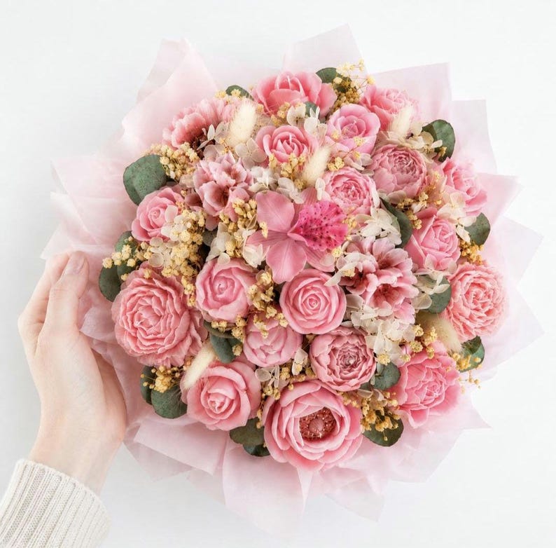 Blumen Duftkerze Geschenk für Frauen Geburtstag Romantisch