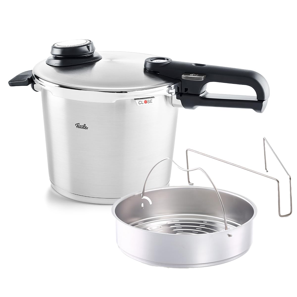 Vitavit Premium Schnellkochtopf 6L 22cm Edelstahl 4 Garstufen Inkl Einsatz Made in Germany Induktion