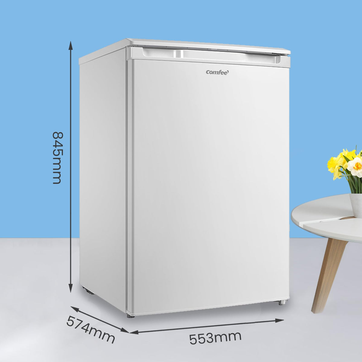 131L Kühlschrank ohne Gefrierfach, Inverterkompressor, 72kWh/Jahr, EEKD, 39dB, Obst/Gemüsefach, H84,5 B55,3 cm
