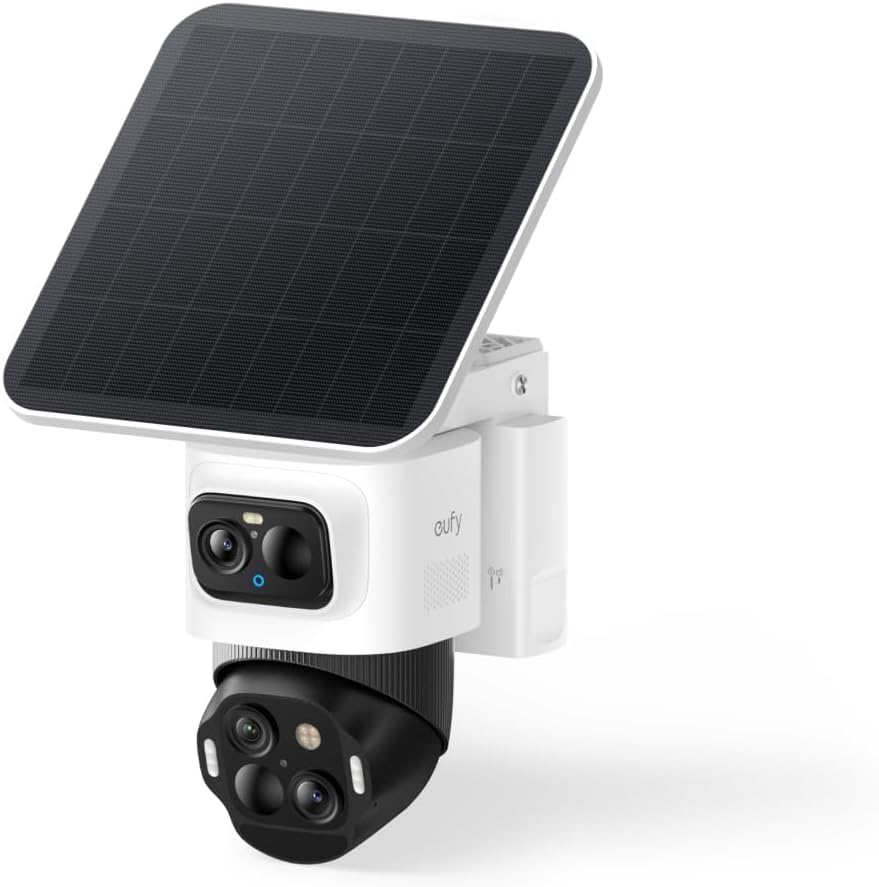 S4 Außenkamera 4K UHD Farbnachtsicht 8x Hybridzoom Solar 360° Multikamera Auto Tracking für HomeBase S380