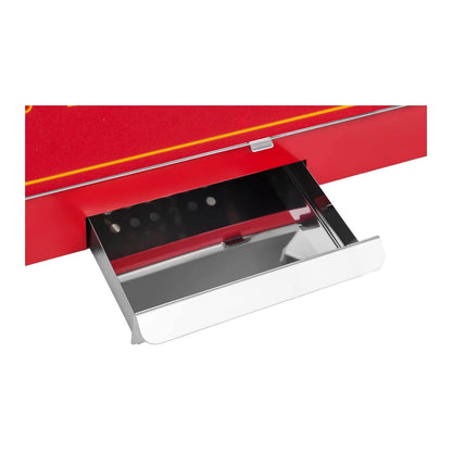 Leistungsstarke Popcornmaschine 1500 Watt 5 kg pro Stunde Retro Vintage Design Rot für Gewerbe