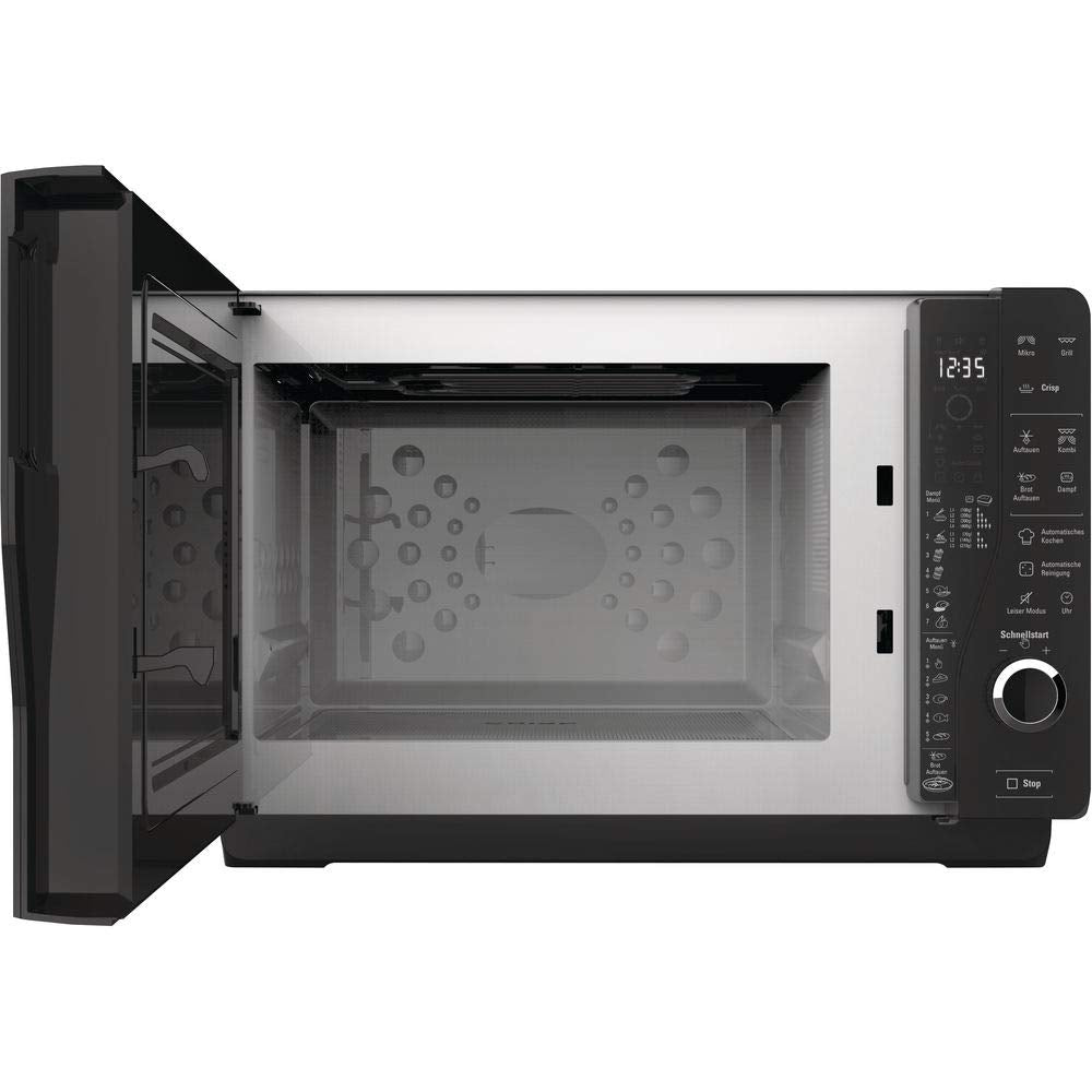 ExtraSpace Crisp MW 427 SL Mikrowelle mit Grill ohne Drehteller 800 W 1000 W 25 L Dampfgarfunktion AutoClean