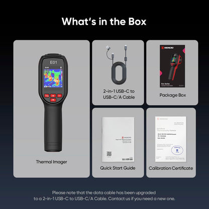 E01 kompakte Wärmebildkamera SuperIR 240x240 IR-Auflösung 20Hz Handheld mit Laserpointer -20°C bis 400°C