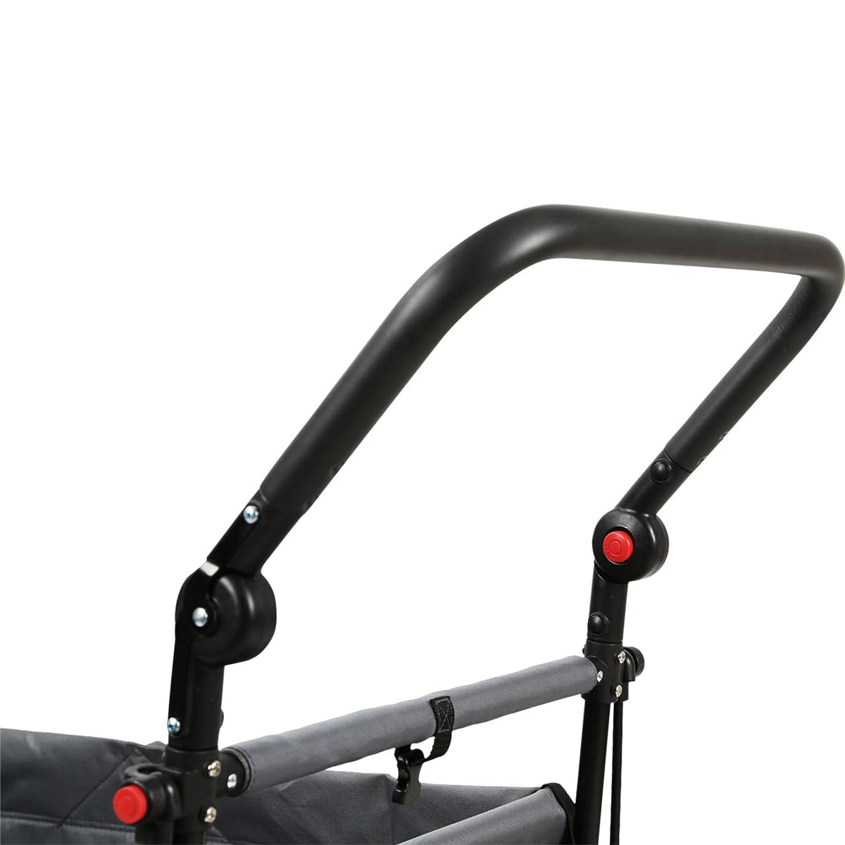 Platzsparender faltbarer Bollerwagen FX-CT700 Grau, Bremsen, Polstersitz, höhenverstellbarer Griff, für Ausflug