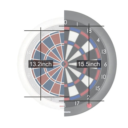 132 Smart Electronic Dartboard Tournament Size Black with App Connectivity and Multiplayer Modes