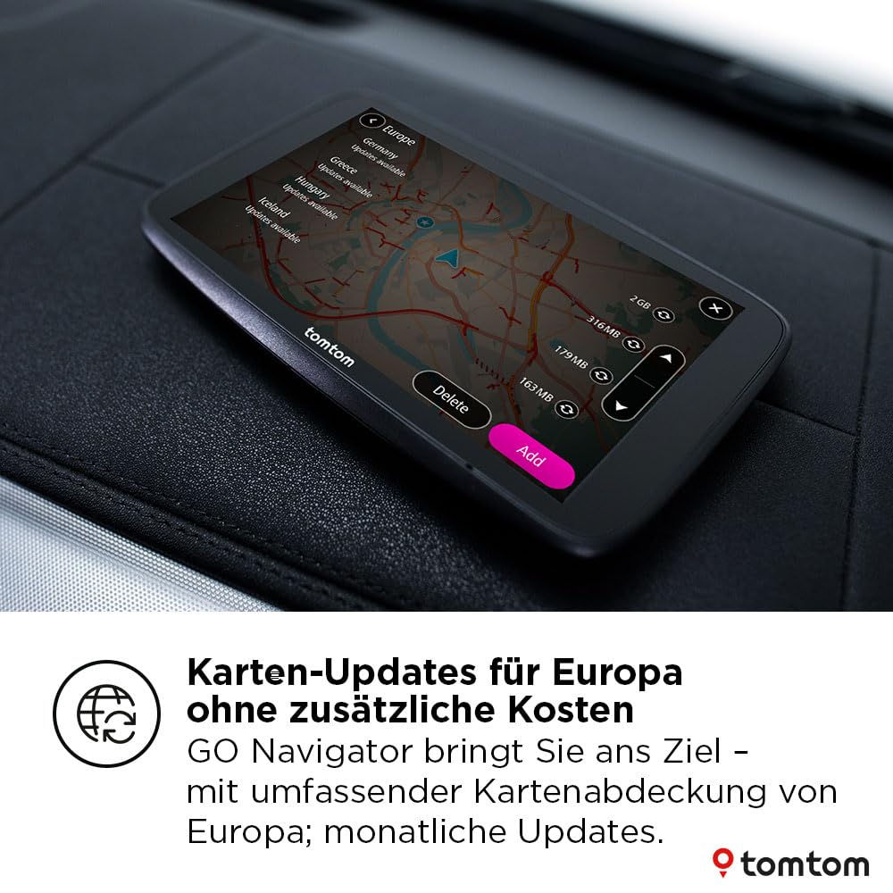 Pkw-Navi GO Navigator 7-Zoll-Display Stauvermeidung Wi-Fi-Updates Premiumservice Magnethalterung