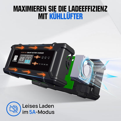 LiFePO4 12V 100Ah Bluetooth mit 12/24V 20A Ladegerät BMS Niedrigtemperaturschutz für Wohnmobil Boot Wohnwagen