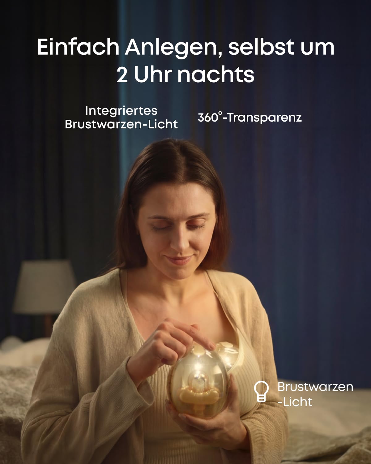 Tragbare elektrische Milchpumpe S2 Pro kabelloses Ladecase Wärmemassage HeatFlow VibraPump freihändig