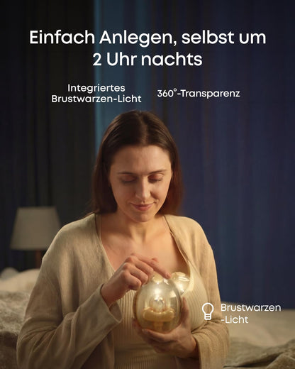 Tragbare elektrische Milchpumpe S2 Pro kabelloses Ladecase Wärmemassage HeatFlow VibraPump freihändig