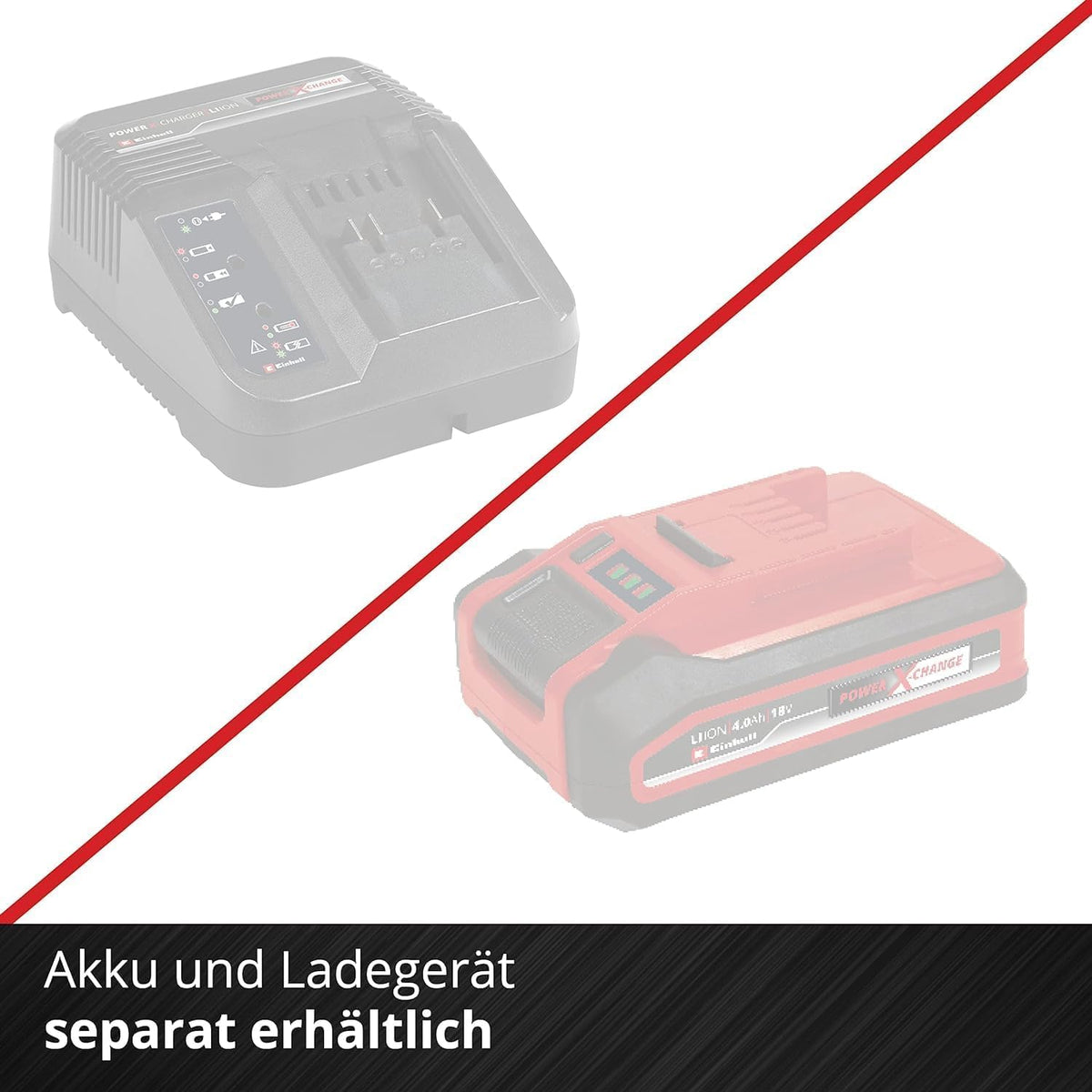 Akku Rasenmäher GEcm 36/43 Li M Solo PowerXChange 36V 43cm 600m² Brushless Mulchfunktion 63L 25 75mm ohne Akku
