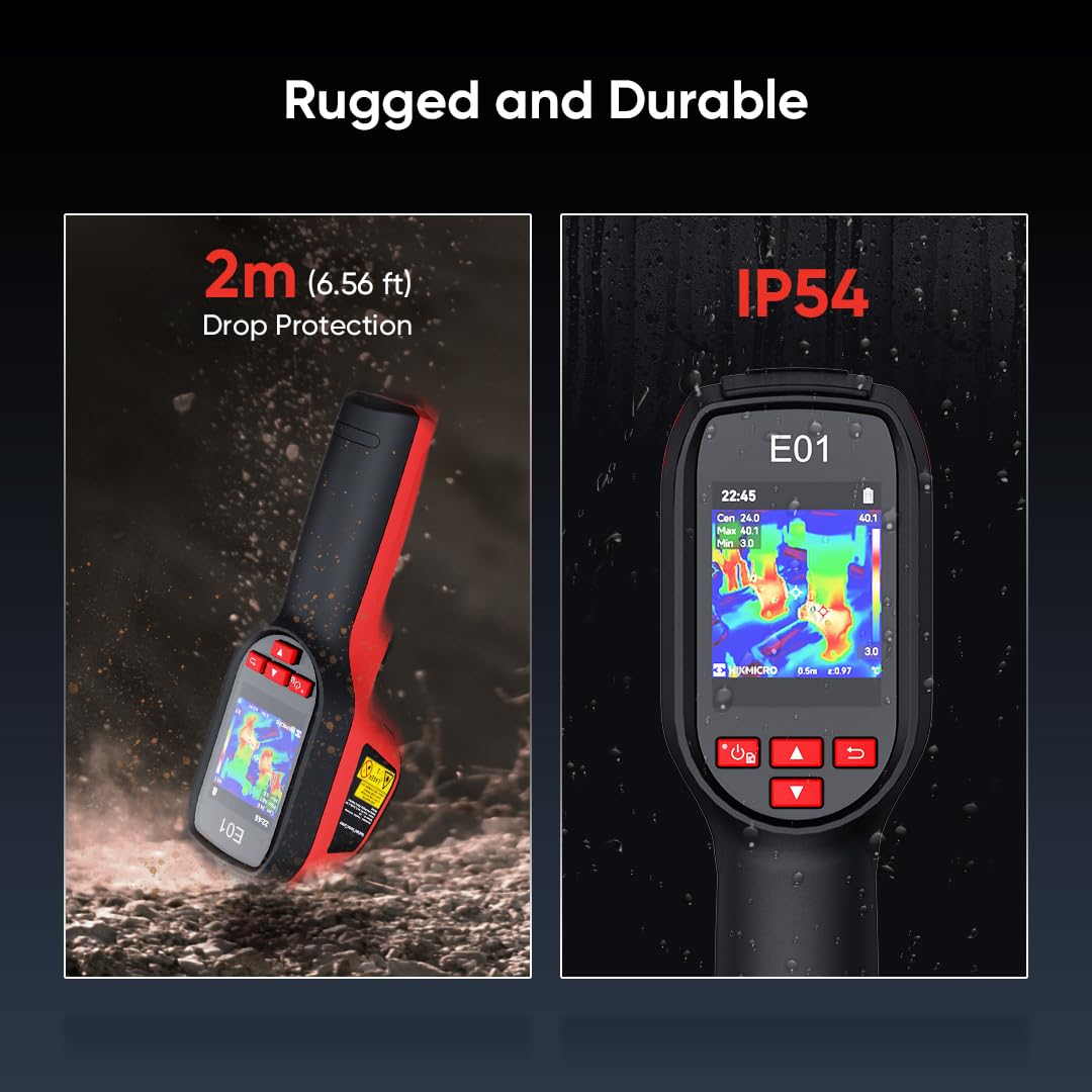 E01 kompakte Wärmebildkamera SuperIR 240x240 IR-Auflösung 20Hz Handheld mit Laserpointer -20°C bis 400°C