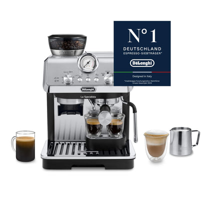 Siebträgermaschine La Specialista Arte EC9155.MB 8 Mahlgrade 15 Bar 3 Temperaturen Milchschaumdüse Barista Kit