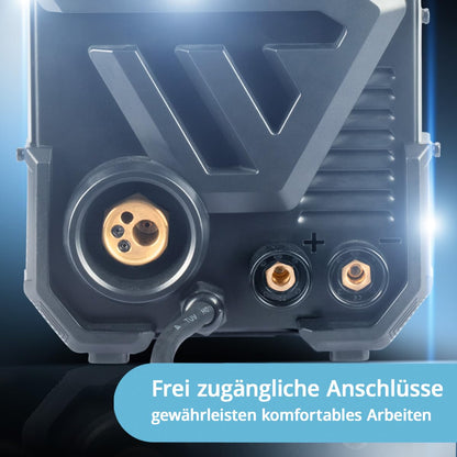 Schutzgasschweißgerät MIG/MAG 200 ST, IGBT Inverter, 200 A, synergischer Drahtvorschub, FLUX, Lift TIG, MMA