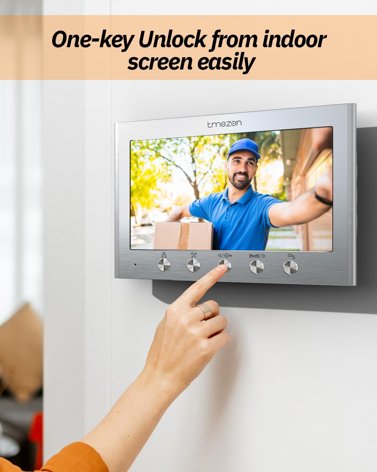 Videotürsprechanlage 2 Familienhaus 7 Zoll Monitor HD Kamera 2 Wege Audio 2 Draht Kabel Türöffner Nachtsicht