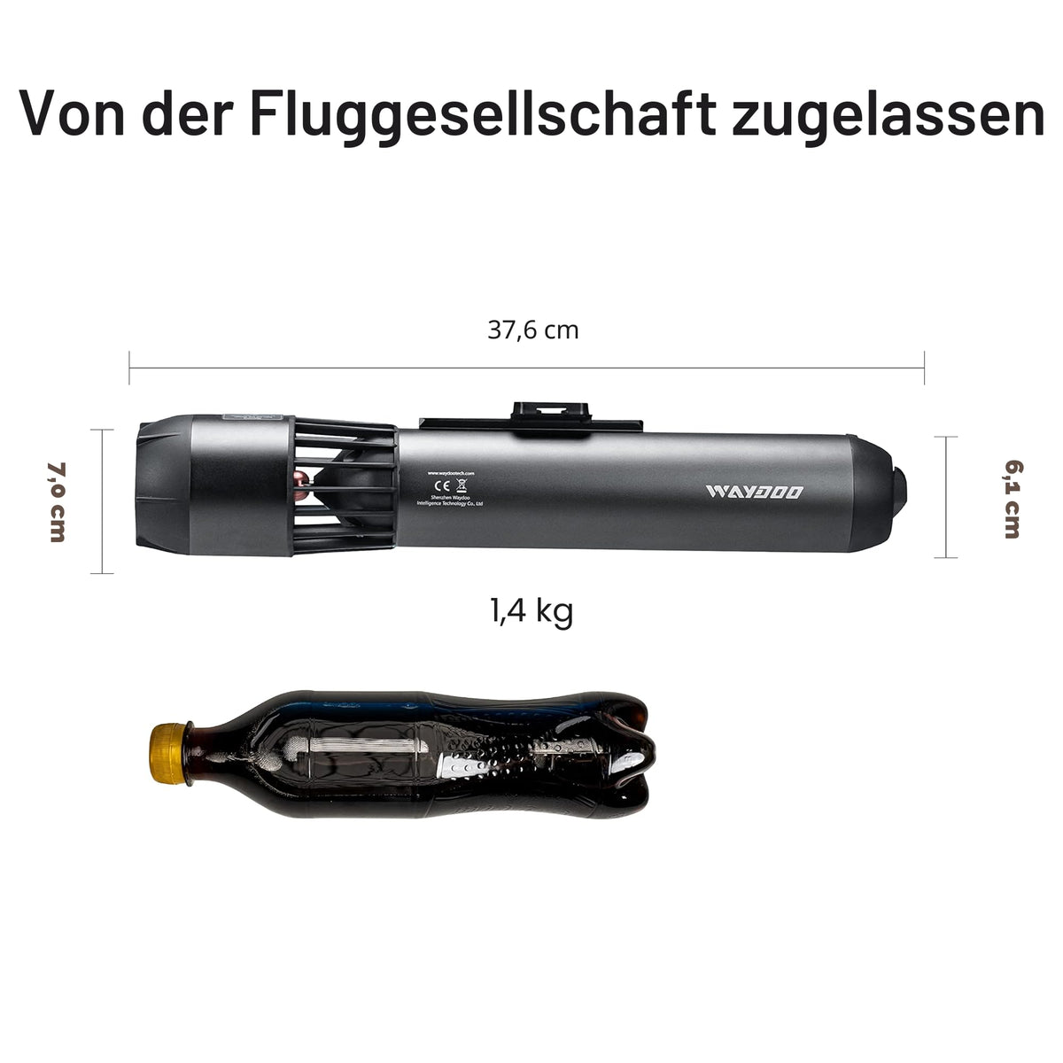 Tauchscooter mit Daumensteuerung, kompakt, für SUP, Pool, Tauchen, Schnorcheln
