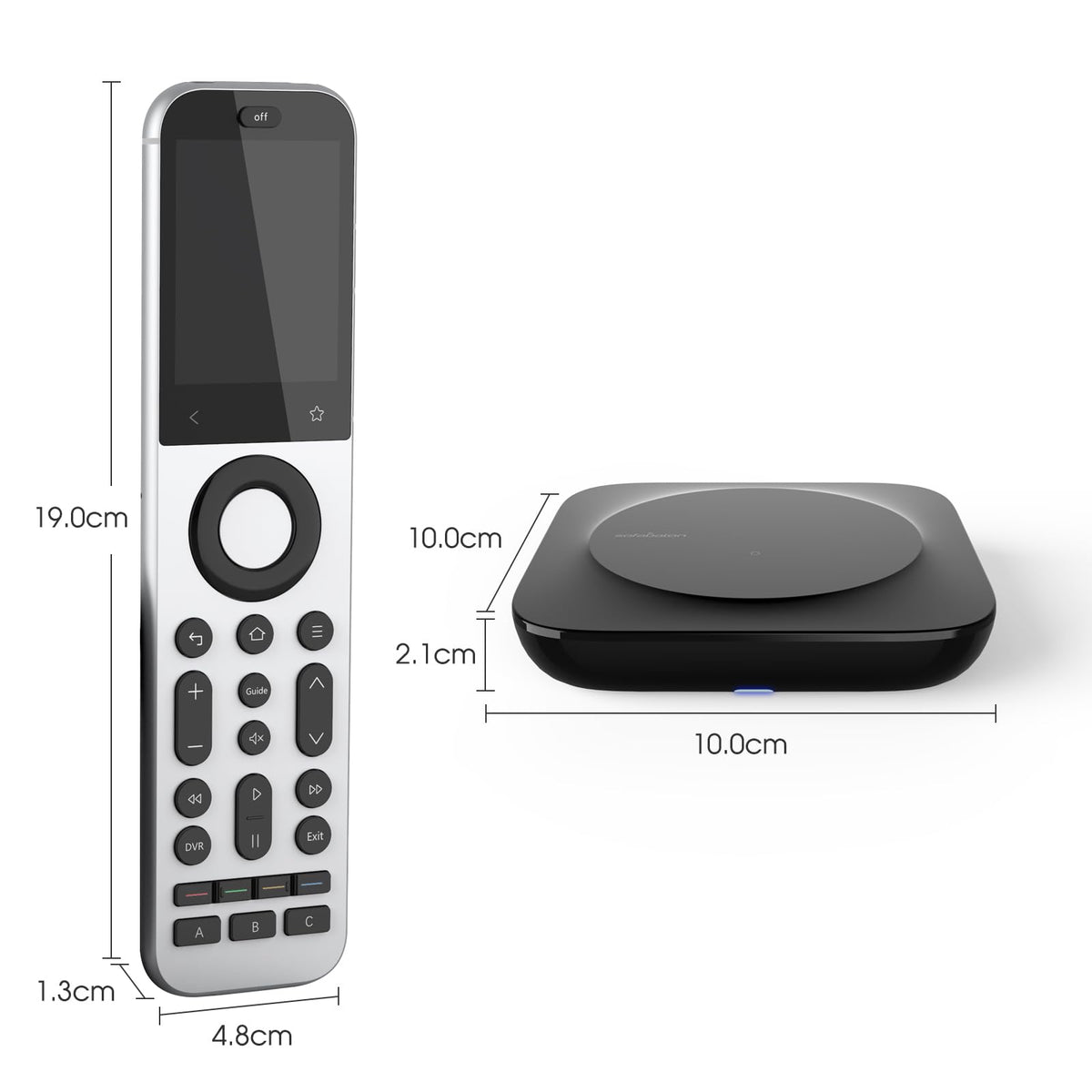 X2 Universal-Fernbedienung, Hub & Ladestation, Touch, Ein-Tasten-Bedienung, für 60 IR/Bluetooth/WLAN-Geräte