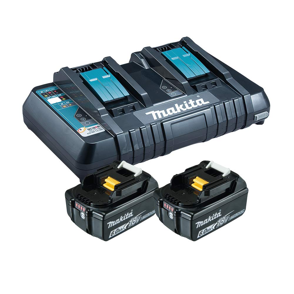 Power Source Kit 18 V inklusive 2x BL 1860 B Akku 6,0 Ah sowie DC 18 RD Doppelladegerät 1994848