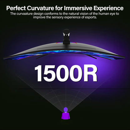 34 zoll ultrawide curved gaming monitor 165Hz UWQHD 3440x1440 1500R VA höhenverstellung DP HDMI VESA 75x75