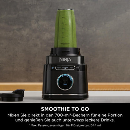 2 in 1 Detect Mixer Pro, 1200W, Krug, 2x Single Serve Tassen, Smoothies, Gemüse hacken, Frozen Drinks, TB301EU