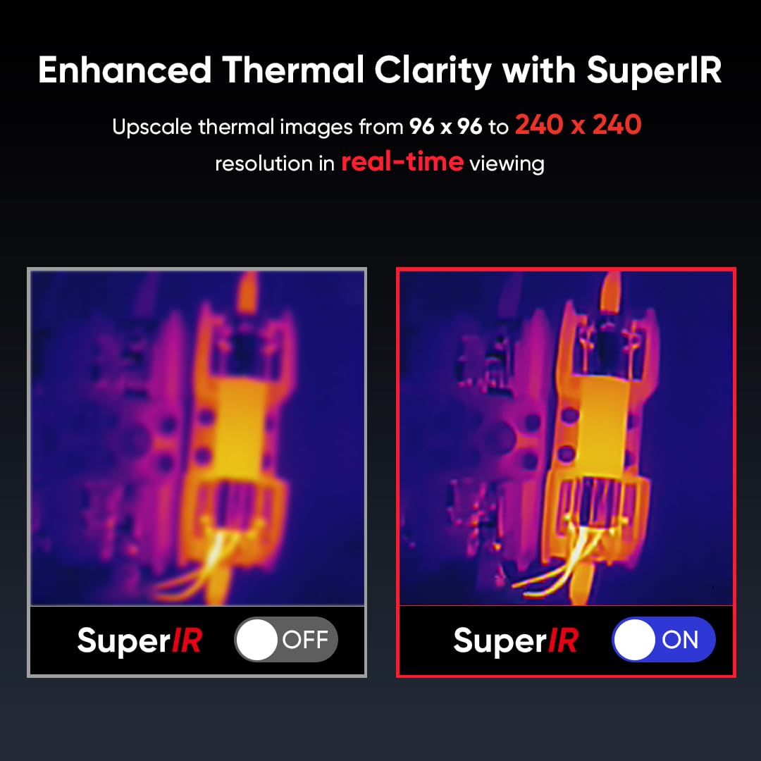 E01 kompakte Wärmebildkamera SuperIR 240x240 IR-Auflösung 20Hz Handheld mit Laserpointer -20°C bis 400°C