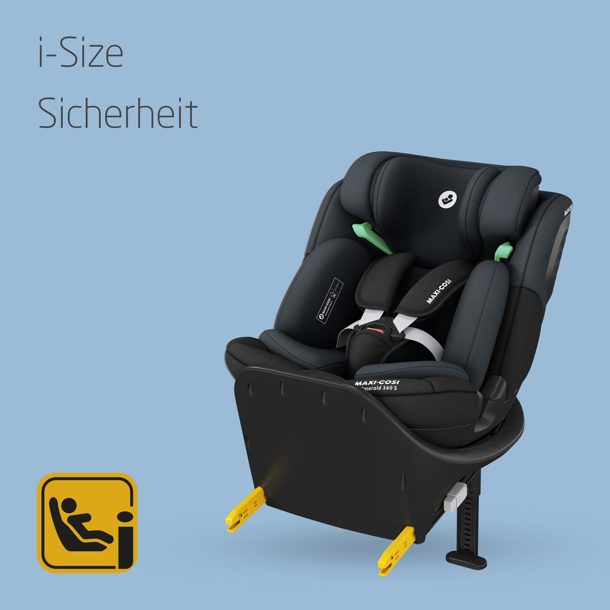 Emerald 360 S i-Size Autositz 360 Grad drehbar 40-150 cm G-CELL Seitenaufprallschutz Tonal Black