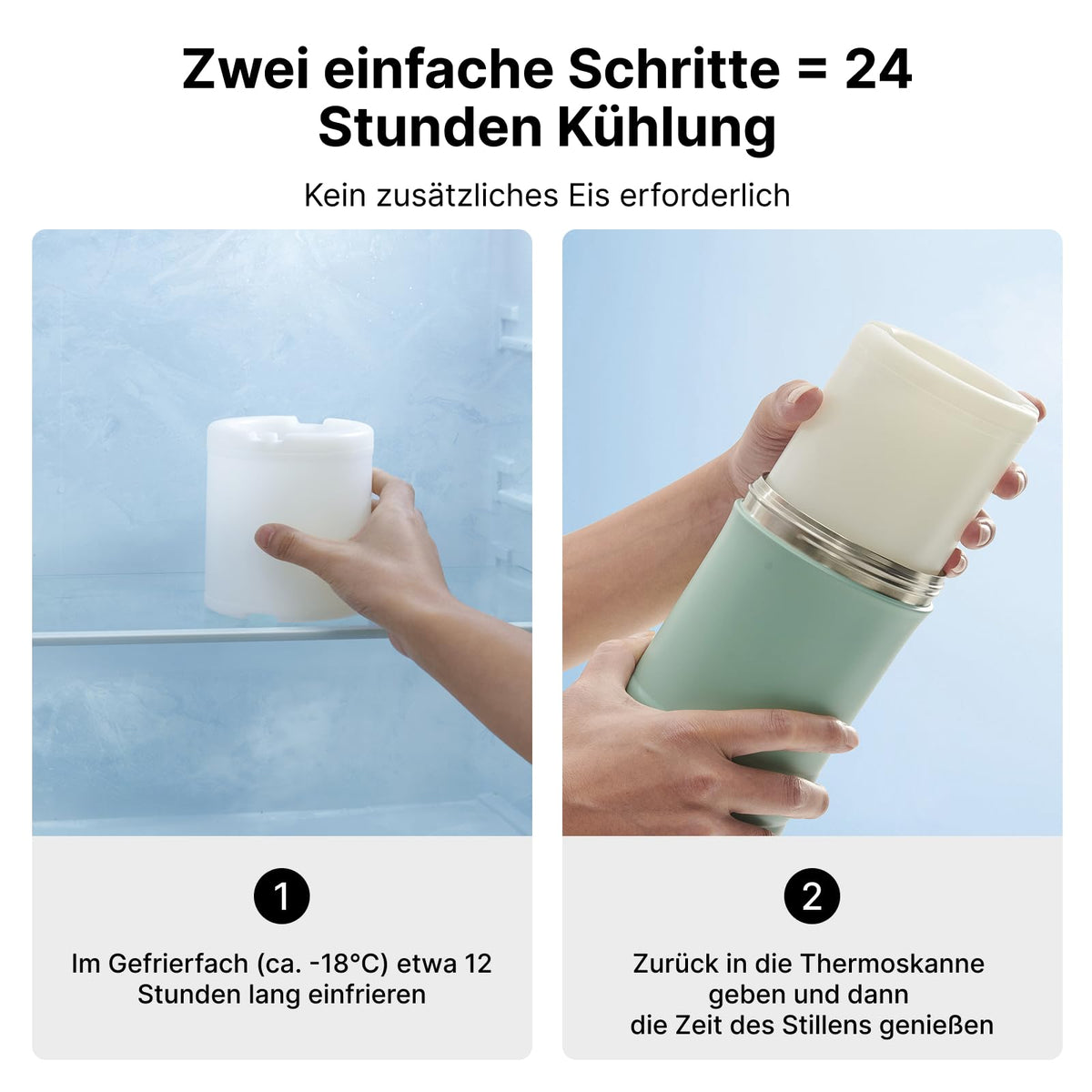 Babyflaschenwärmer & Muttermilchkühler, MW05 500ml tragbar, großer Akku, CM01 650ml 360° 24H Kühlung TÜV CE