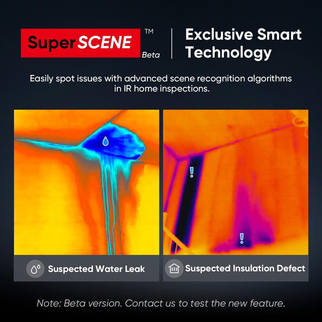 E01 kompakte Wärmebildkamera SuperIR 240x240 IR-Auflösung 20Hz Handheld mit Laserpointer -20°C bis 400°C