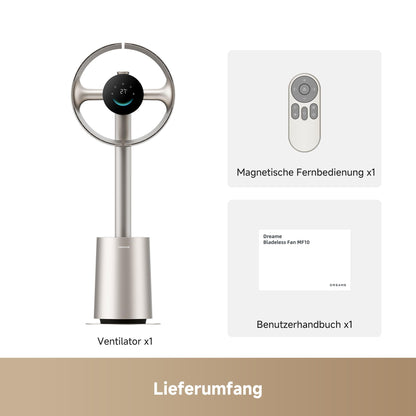 MF10 Rotorloser Ventilator 270° Luftzirkulation 16x AirBoost temperaturadaptiver Luftstrom App Sprachsteuerung