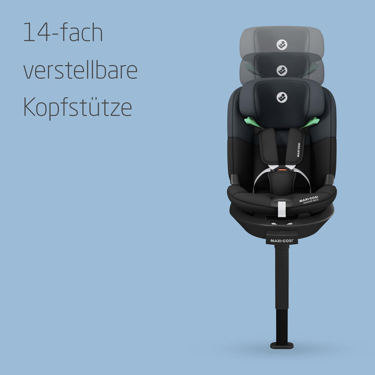 Emerald 360 S i-Size Autositz 360 Grad drehbar 40-150 cm G-CELL Seitenaufprallschutz Tonal Black