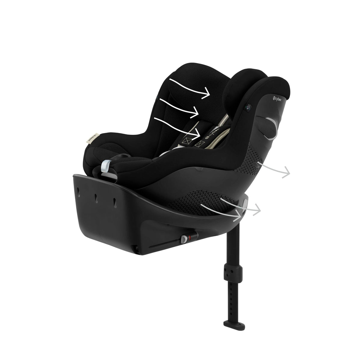 Kindersitz Sirona Gi iSize Plus mit Base 61 bis 105 cm, max 20 kg, 360 Drehfunktion, Seitenaufprallschutz