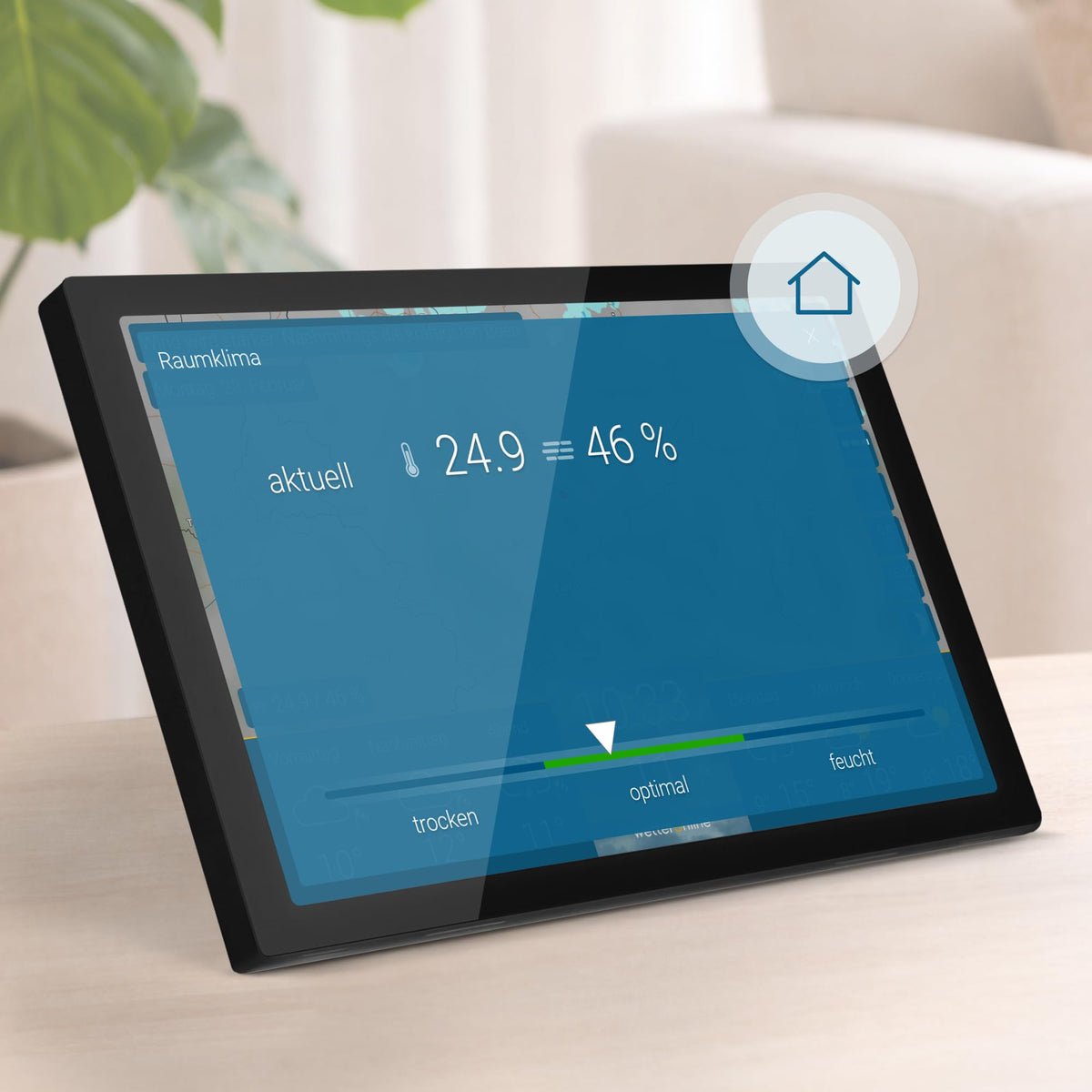 4 WetterDisplay WLAN Wetterstation mit WetterRadar HD Farbdisplay 14 Tage Vorhersage Unwetterwarnungen