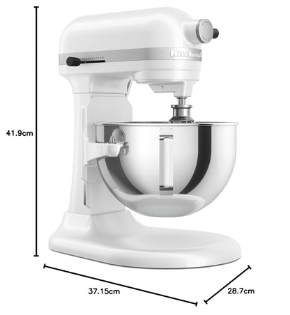 Heavy Duty Küchenmaschine mit Planetenrührwerk und Schüsselheber 5,2 Liter Weiß 5KSM55SXXEWH