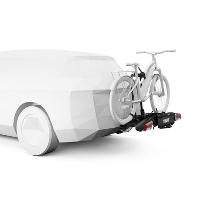 Easyfold 3 Plattformfahrradträger für Anhängerkupplung, Schwarz, klappbar, für 2 oder 3 Fahrräder