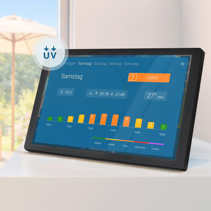 4 WetterDisplay WLAN Wetterstation mit WetterRadar HD Farbdisplay 14 Tage Vorhersage Unwetterwarnungen