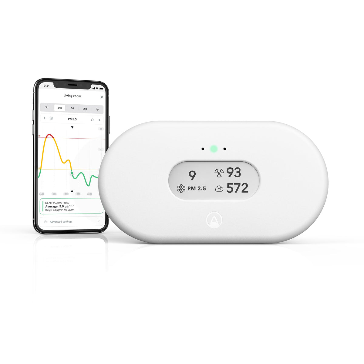View Plus 2960 intelligenter Radonluftqualitätsmesser Feinstaub CO2 VOC Luftfeuchtigkeit Temperatur