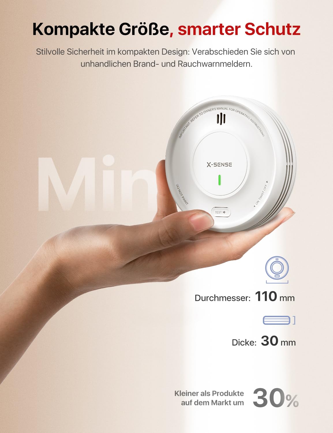Rauchmelder SBS50 XS0D MR121 12er Set Magnethalterung App steuerbar Home Assistant austauschbare Batterie