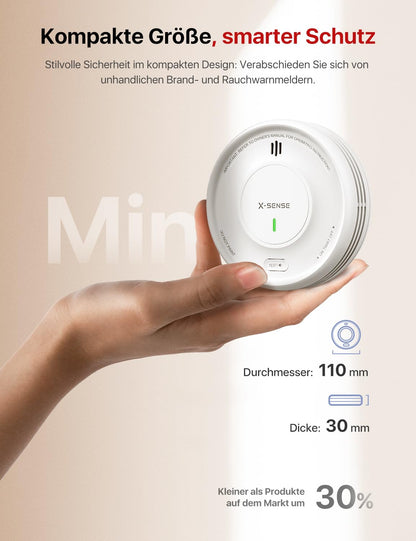 Rauchmelder SBS50 XS0D MR121 12er Set Magnethalterung App steuerbar Home Assistant austauschbare Batterie