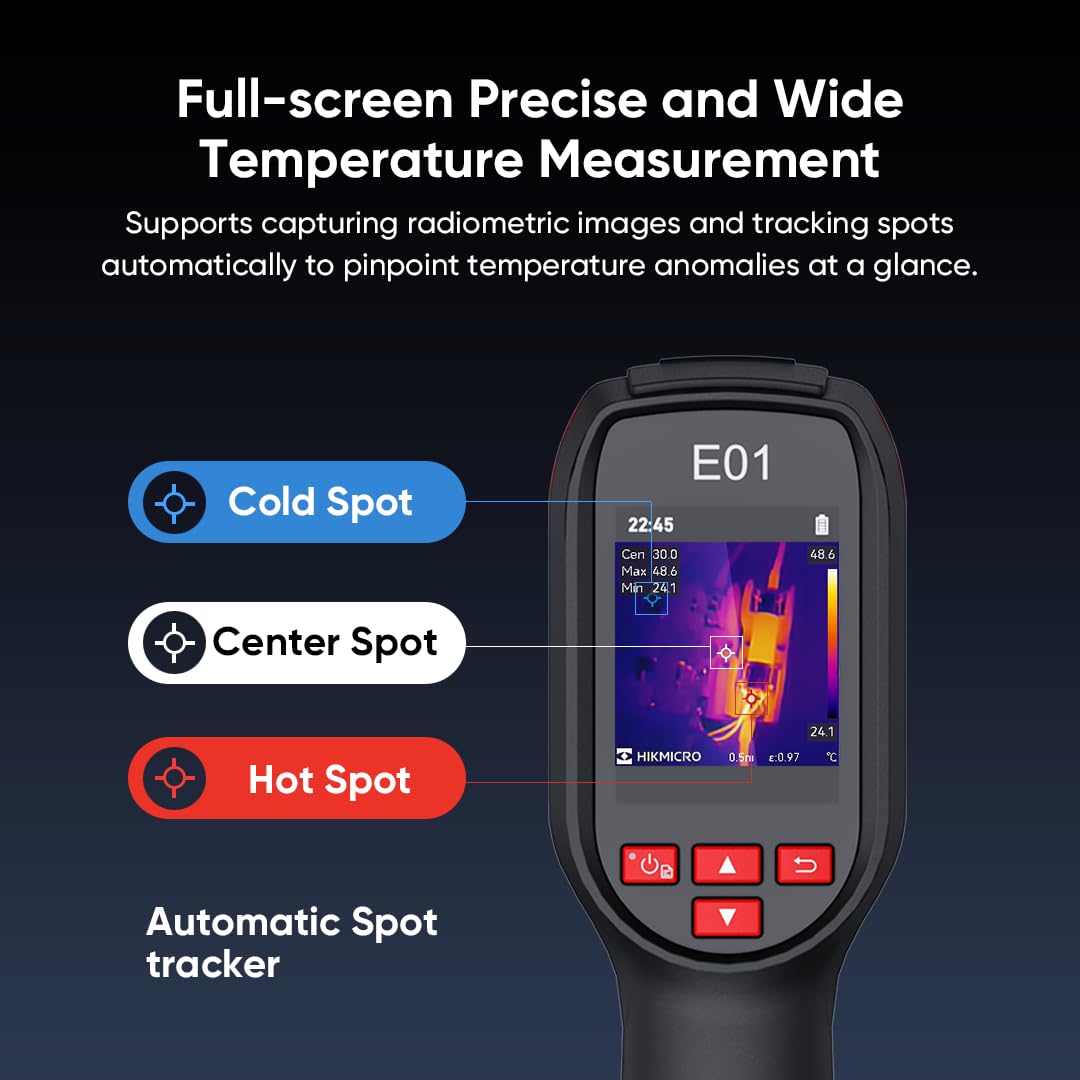 E01 kompakte Wärmebildkamera SuperIR 240x240 IR-Auflösung 20Hz Handheld mit Laserpointer -20°C bis 400°C