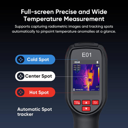E01 kompakte Wärmebildkamera SuperIR 240x240 IR-Auflösung 20Hz Handheld mit Laserpointer -20°C bis 400°C