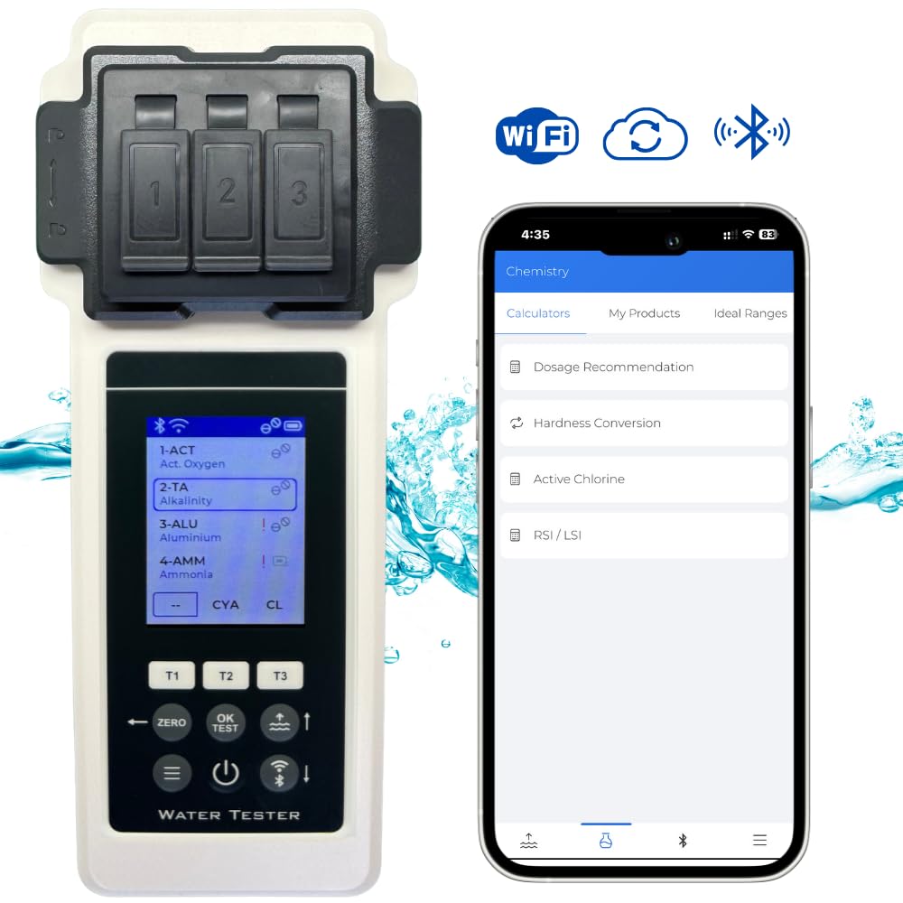 Wasseranalyse Set 2.0 27 Parameter WiFi Bluetooth App Wasserstandsausgleicher Pool Spa Whirlpool Sonderedition