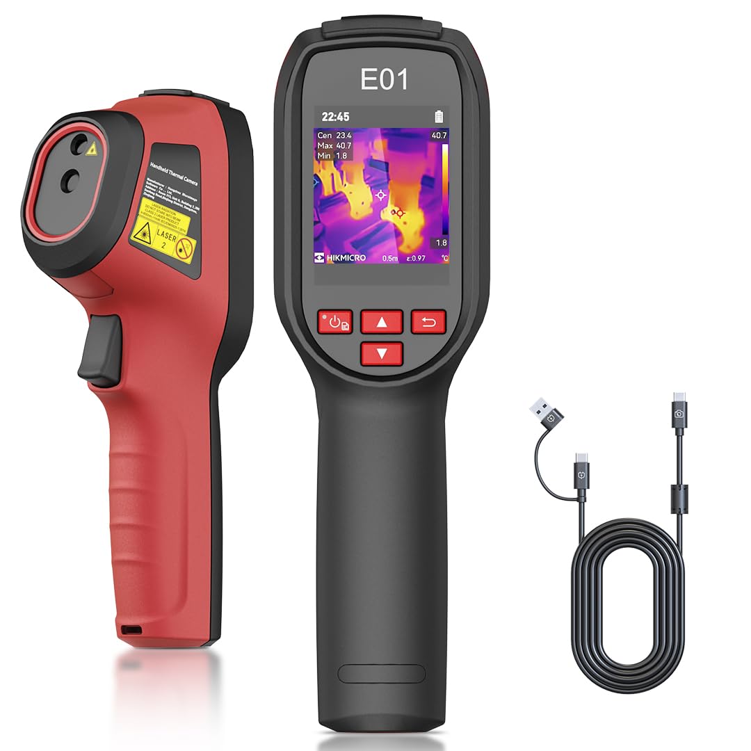 E01 kompakte Wärmebildkamera SuperIR 240x240 IR-Auflösung 20Hz Handheld mit Laserpointer -20°C bis 400°C