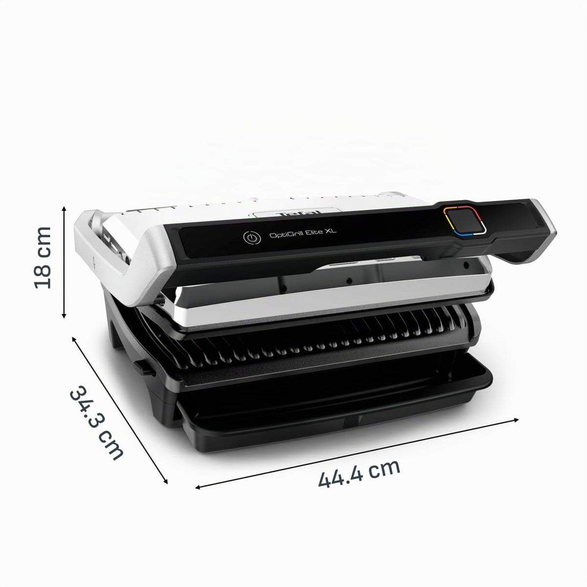 OptiGrill Elite XL Kontaktgrill 16 Programme Digitales Display Garstufenanzeige Grillboost Edelstahl GC760D12
