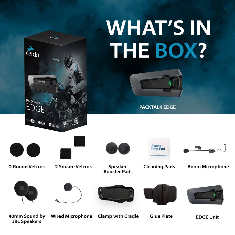 PACKTALK Edge Duo - Bluetooth Walkie Talkie Headset für Motorradfahrer